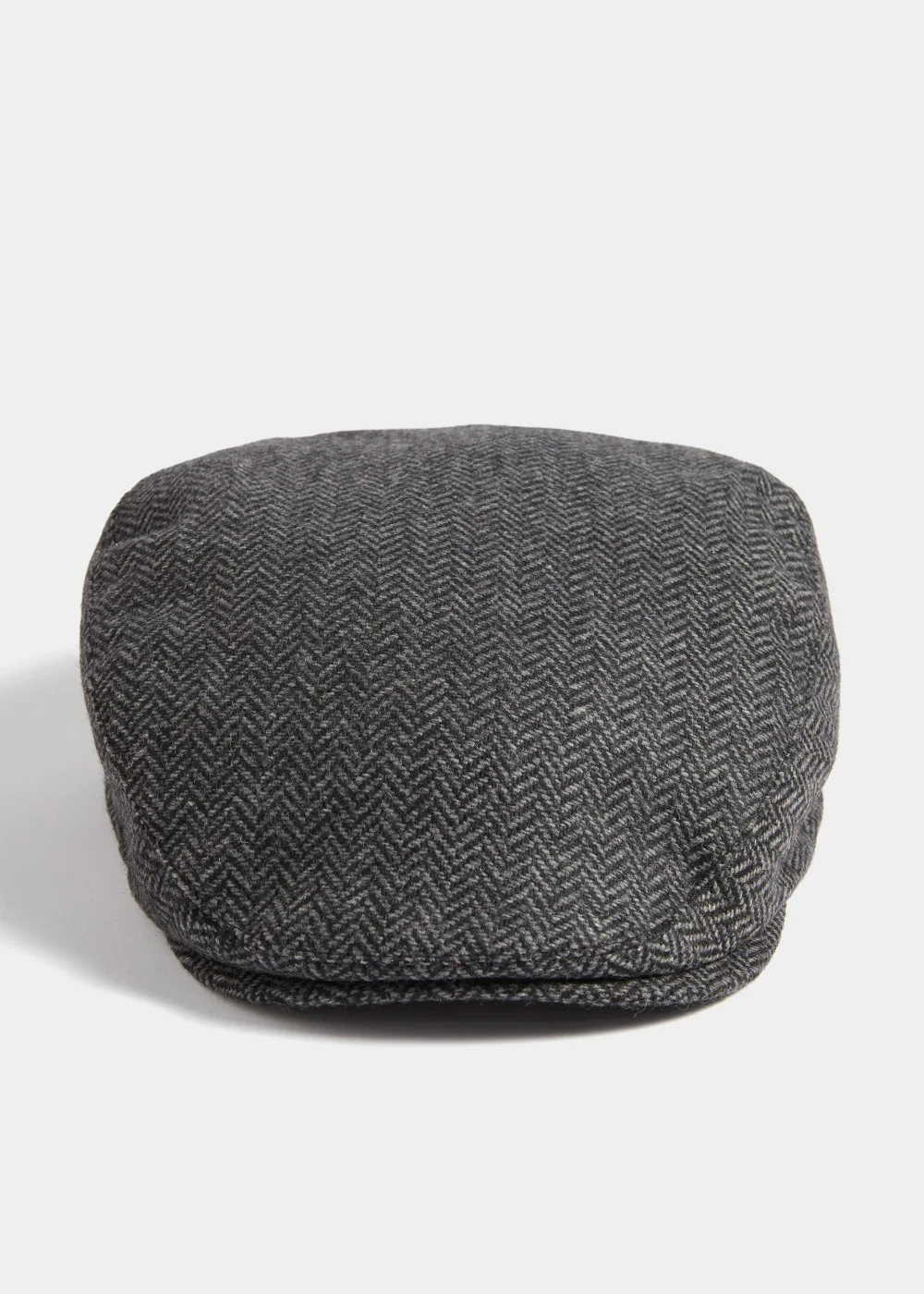 Grey Textured Flat Cap - S/M Image 1