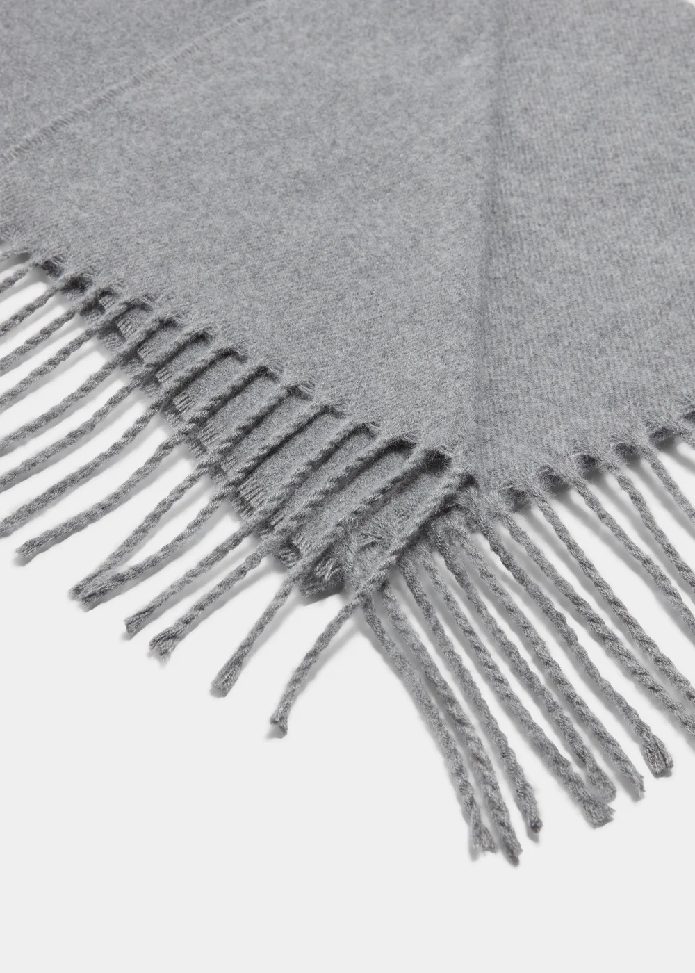 Charcoal Tassel Scarf - One Size Image 2