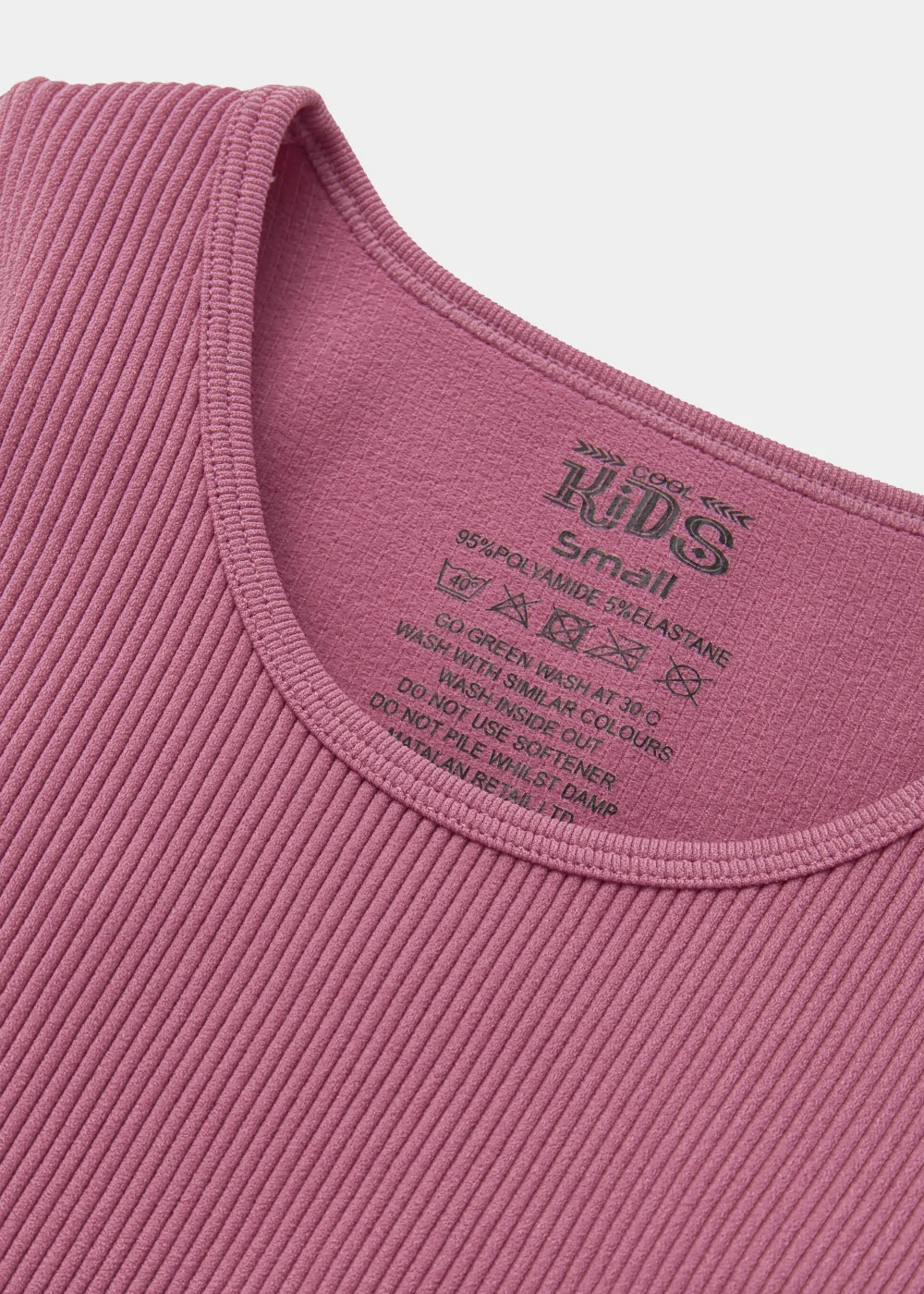 Girls Pink Seamless Long Sleeve Top (7-12yrs) - 7-8 Yrs Image 2