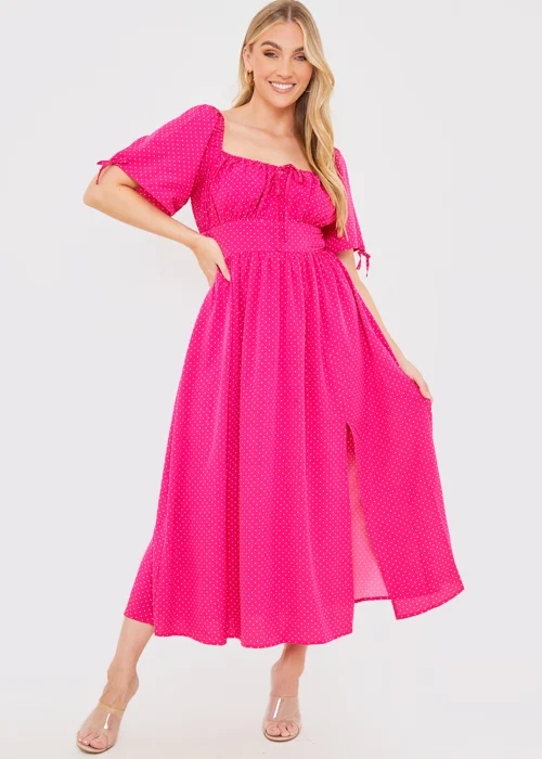 In the Style Jac Jossa Pink Polka Dot Midi Dress - 10 Image 3