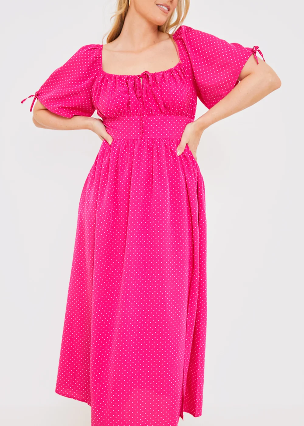 In the Style Jac Jossa Pink Polka Dot Midi Dress - 10 Image 4