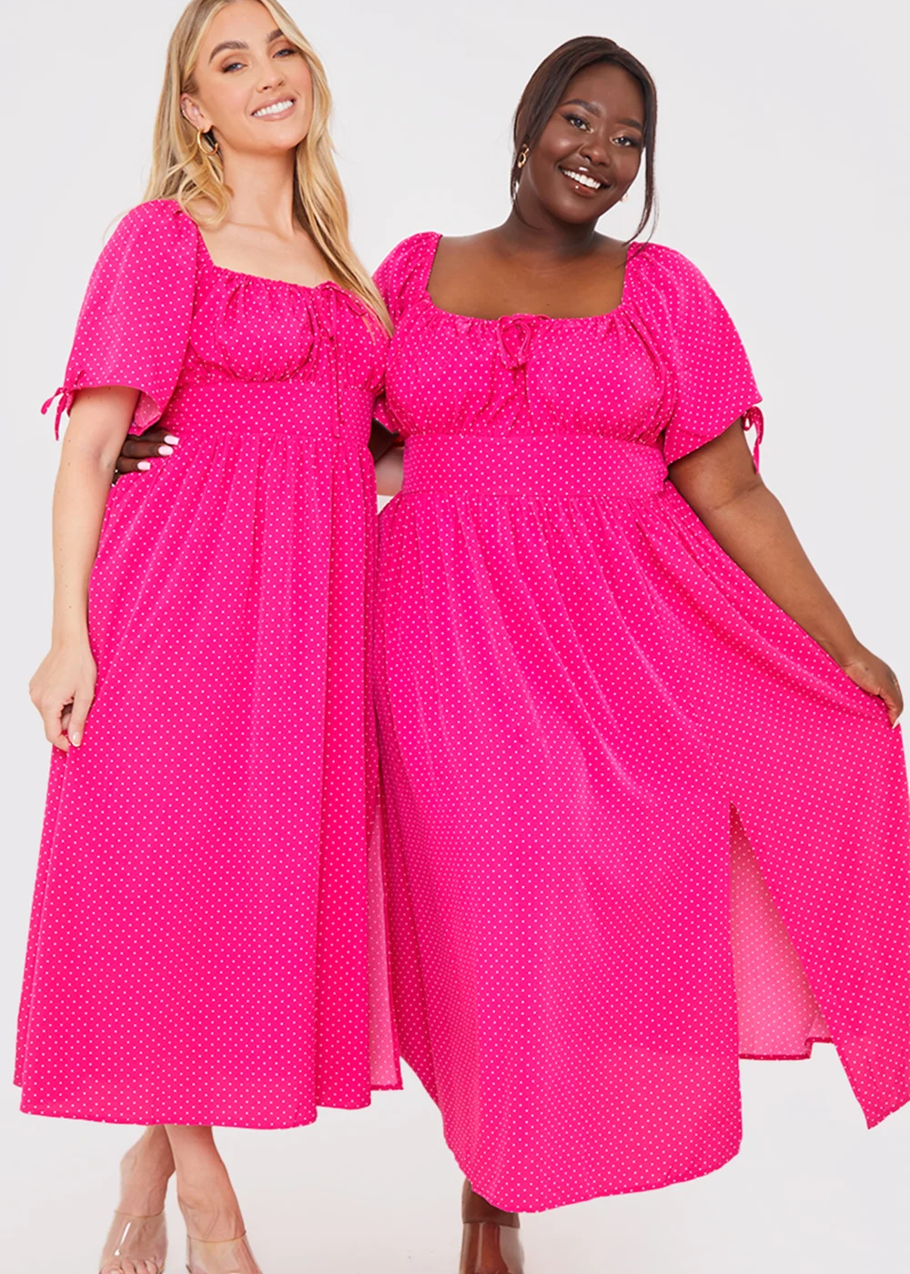 In the Style Jac Jossa Pink Polka Dot Midi Dress - 10 Image 2