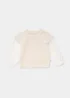 Girls Cream Schiffli Sleeve Jumper (9mths-6yrs) - Age 9 - 12 Months Image 1