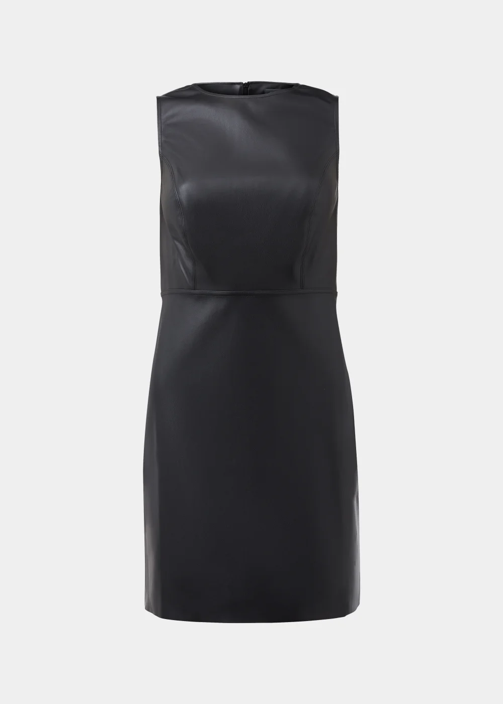 Black PU Sleeveless Dress - 8 Image 5
