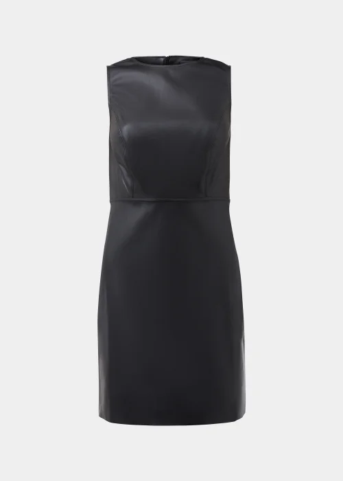 Black PU Sleeveless Dress - 8 Image 5