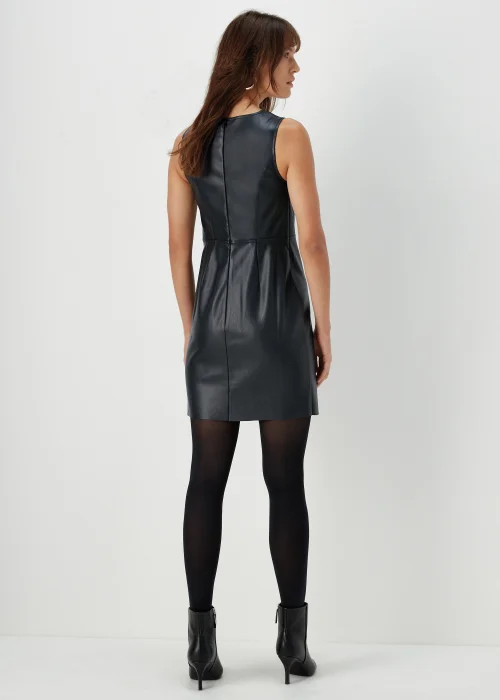Black PU Sleeveless Dress - 8 Image 2