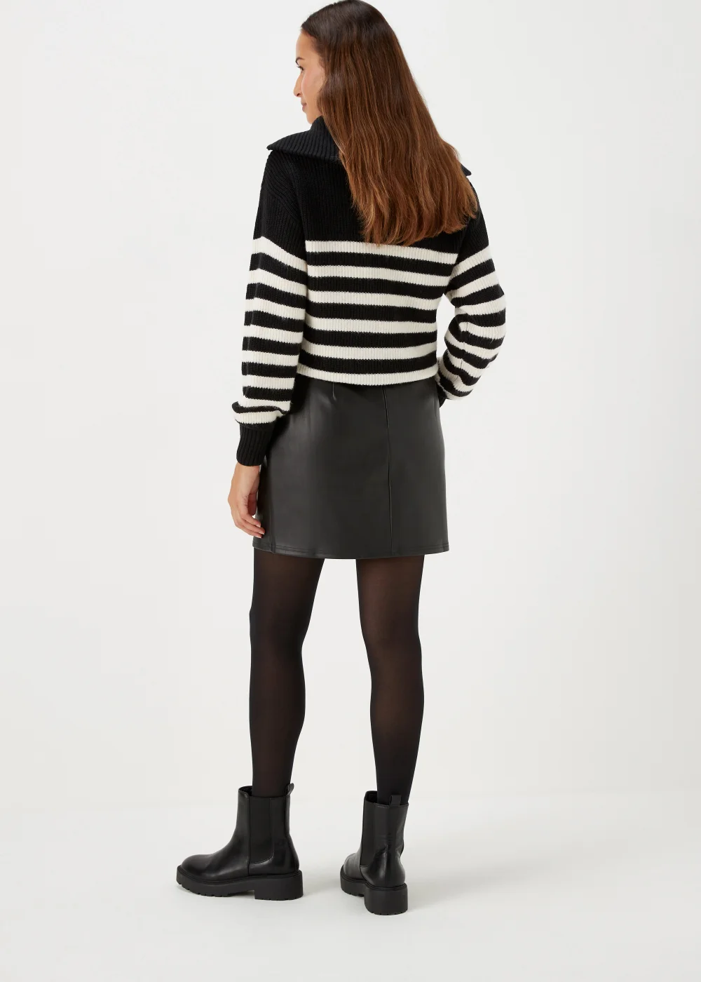 Black PU Mini Skirt - 8 Image 2