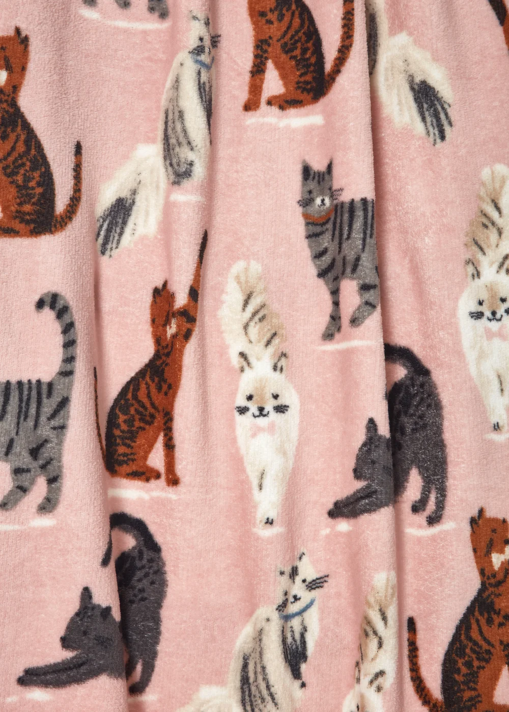 Pink Cat Print Throw Image 2