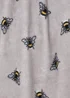 Grey Bee Print Throw (130cm x 150cm) Image 2