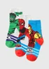 Kids 3 Pack Multicoloured Marvel Socks (Younger 6-Older 6.5) - Sizes 6 - 8.5 Image 1