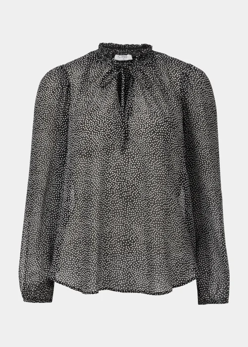 Black Spot Print Blouse - Size 8 Image 5