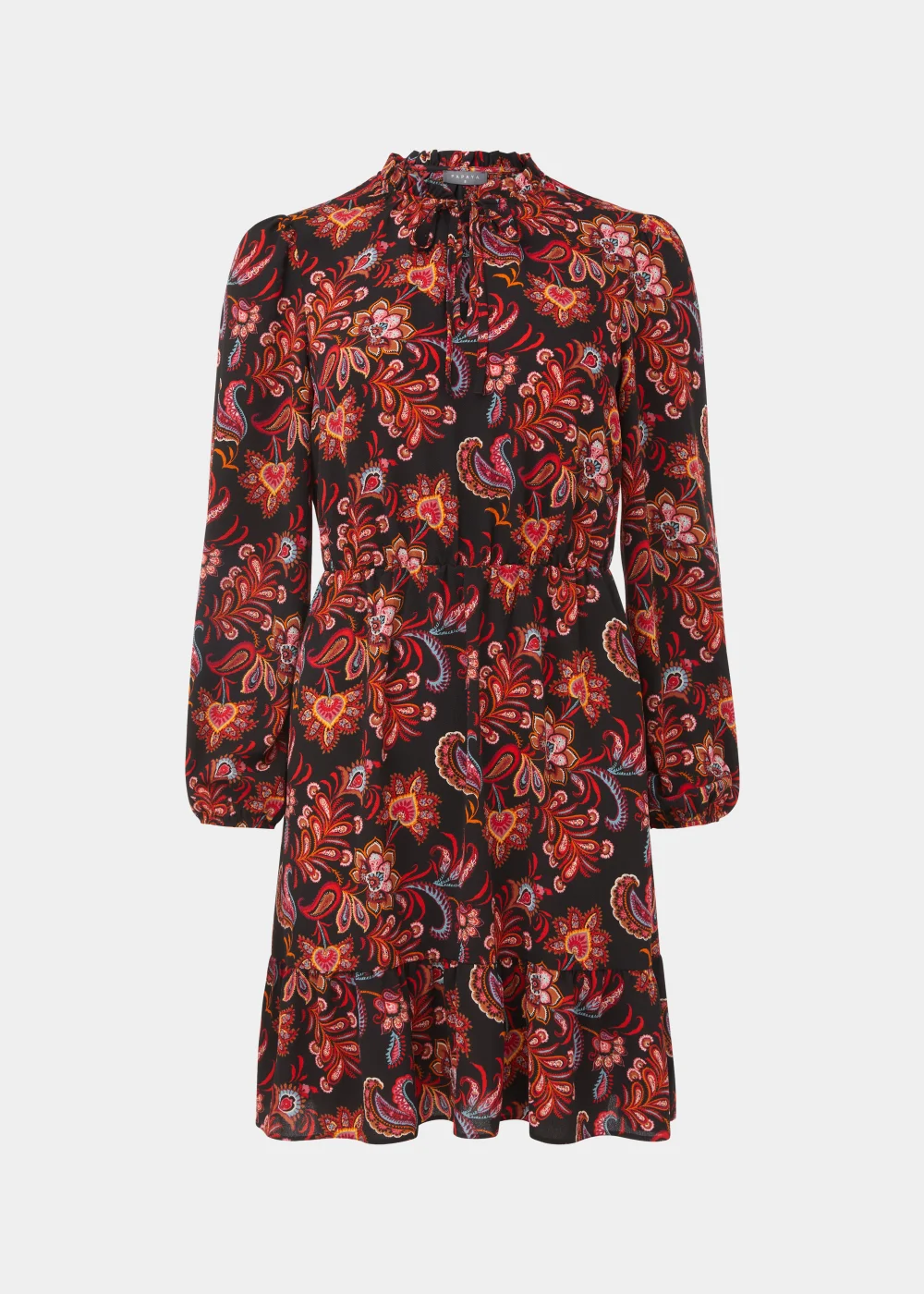Multicoloured Bubble Paisley Print Mini Dress - 8 Image 5