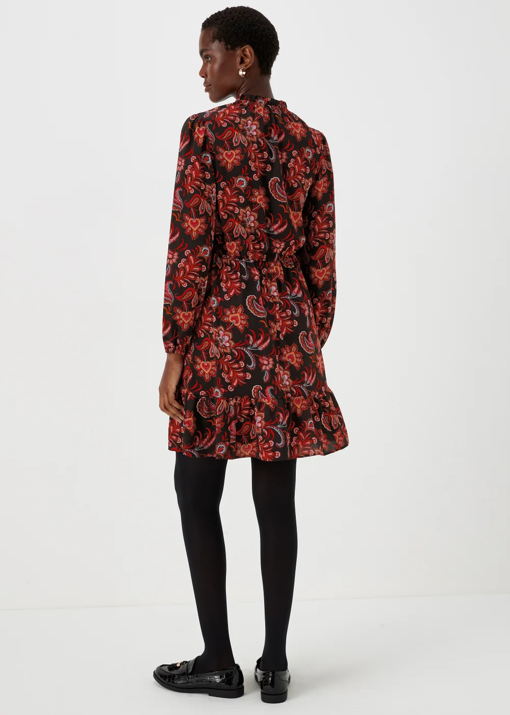 Multicoloured Bubble Paisley Print Mini Dress - 8 Image 2