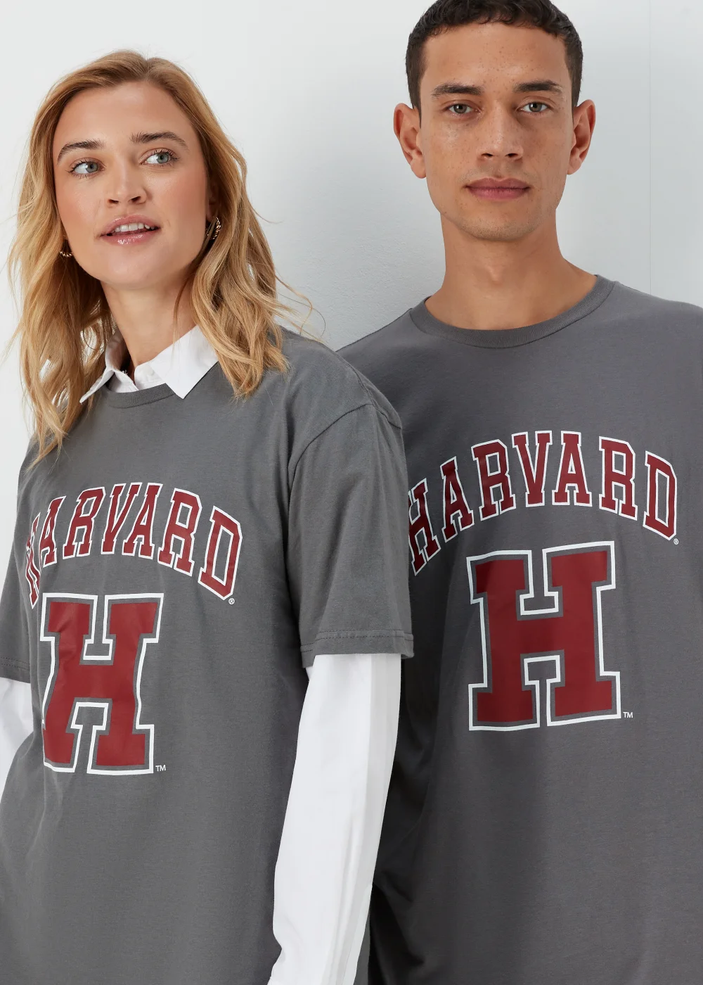 Charcoal Harvard Print T-Shirt - Small Image 6