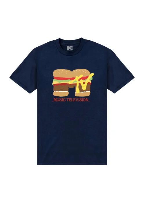 Navy MTV Print T-Shirt - S Image 5