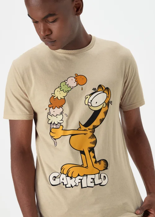 Stone Garfield Print T-Shirt - Small Image 3