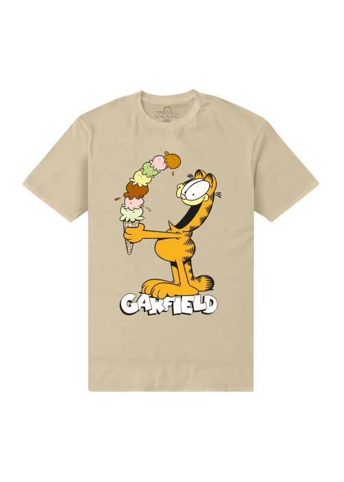 Stone Garfield Print T-Shirt - Small Image 5