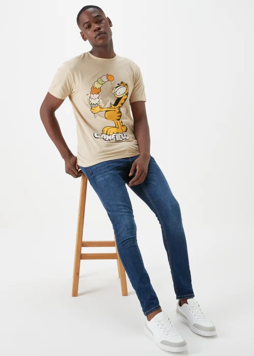 Stone Garfield Print T-Shirt - Small Image 4