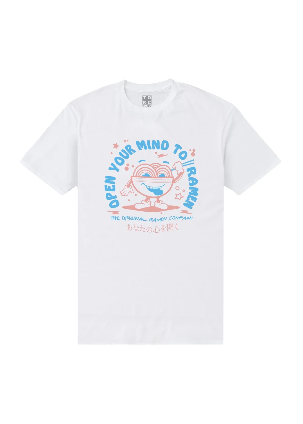 White Ramen Print T-Shirt - S Image 7