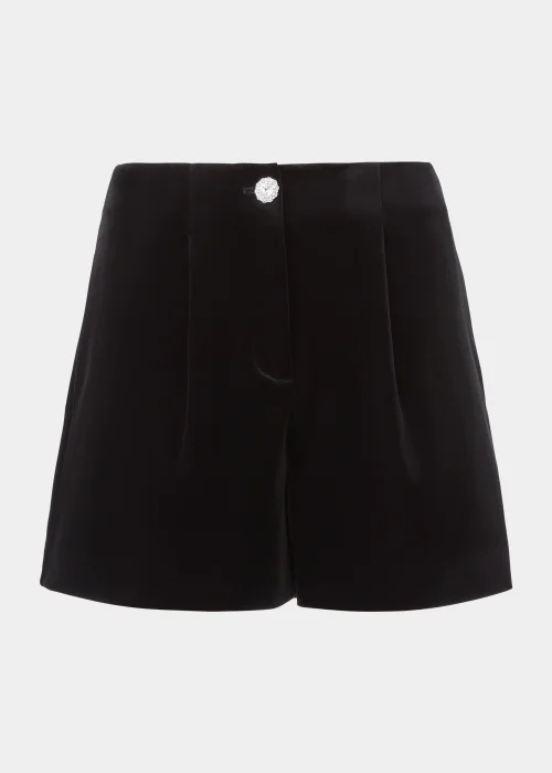 Et Vous Black Velvet Shorts - 8 Image 5