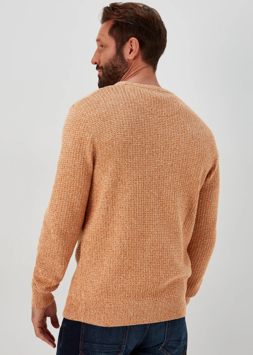Lincoln Toffee & Ecru Knitted Jumper - Small Image 2