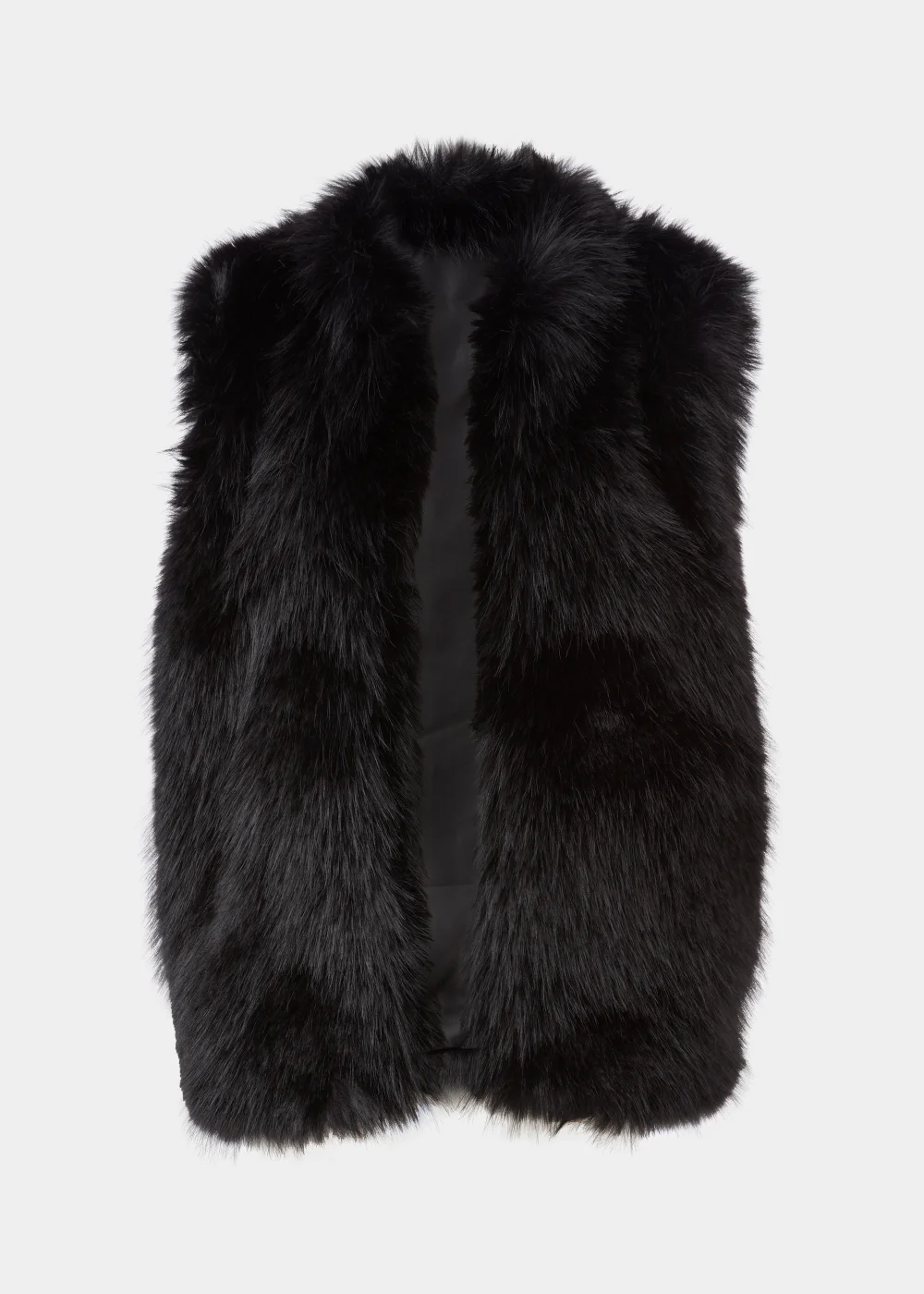 Black Faux Fur Gilet - 8 Image 5