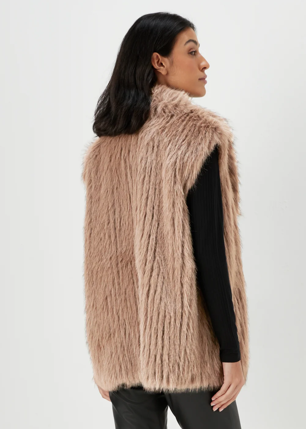 Cream Faux Fur Gilet - 8 Image 2