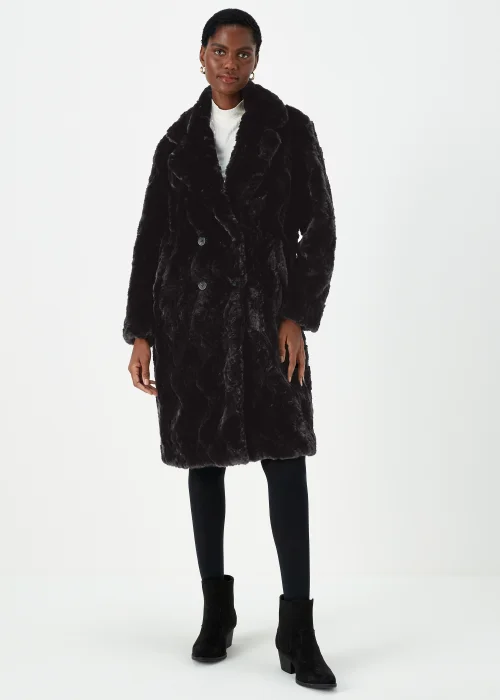 Black Faux Fur Coat - 8 Image 1