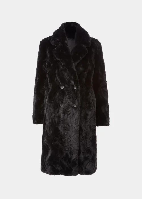 Black Faux Fur Coat - 8 Image 5