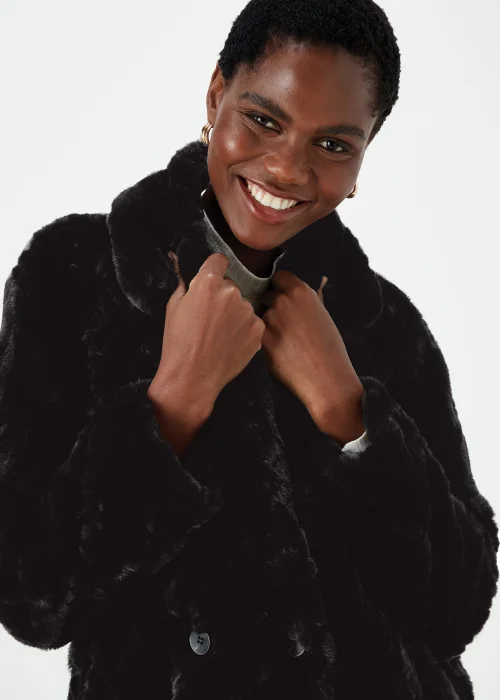 Black Faux Fur Coat - 8 Image 3