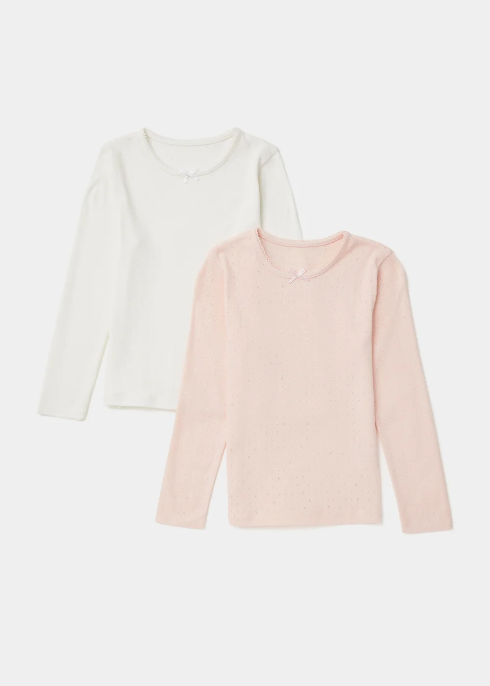 Girls 2 Pack Long Sleeve Thermal Tops (2-13yrs) - 2-3 Yrs Image 1