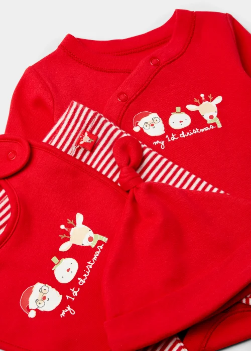 Baby 4 Piece Red My First Christmas Gift Set (Tiny Baby-6mths) - Tiny Baby Image 2