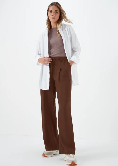 Brown Wide Leg Trousers - 8 Image 4