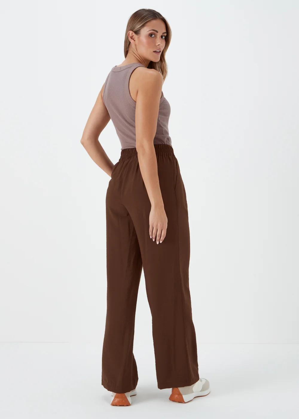 Brown Wide Leg Trousers - 8 Image 2