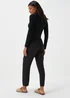 Black Tapered Cargo Trousers - 8 Image 2