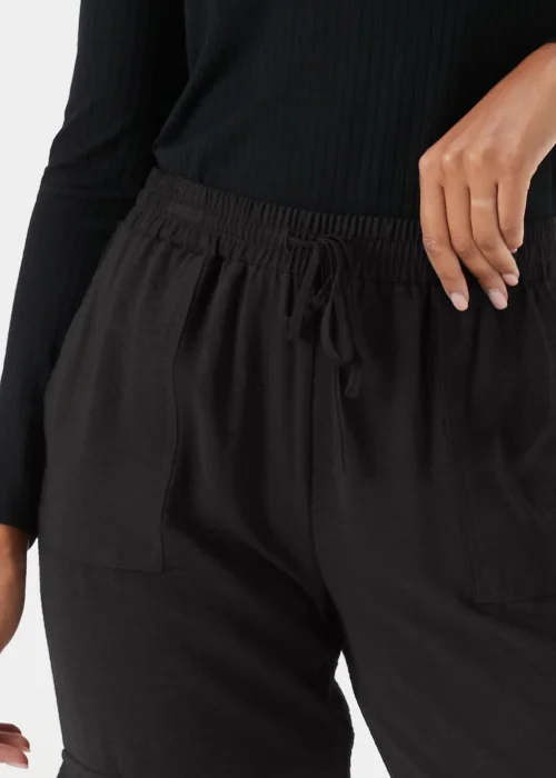 Black Tapered Cargo Trousers - 8 Image 3