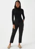 Black Tapered Cargo Trousers - 8 Image 1
