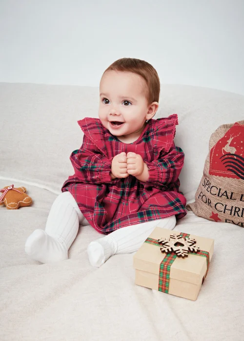 Baby Mini Me Red Tartan Check Dress & Knickers Set (Newborn-18mths) - 0-3 months Image 3