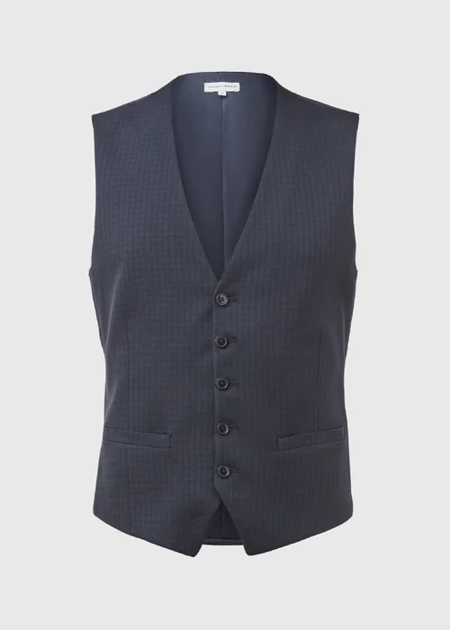 Taylor & Wright Tyne Navy Check Suit Waistcoat - Small Image 5