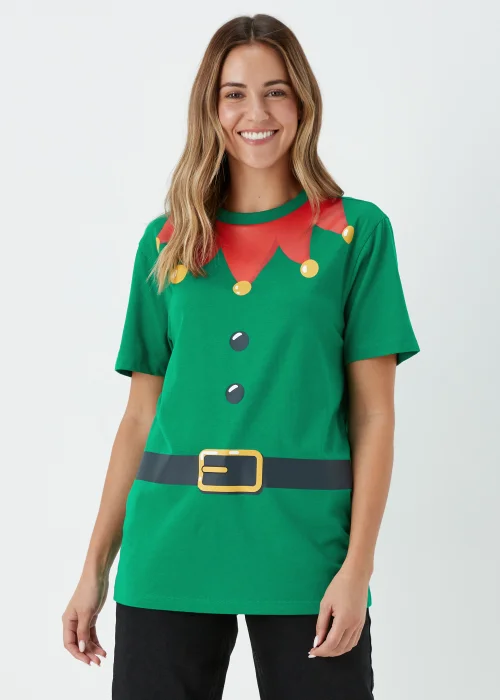 Green Christmas Elf T-Shirt - S Image 1