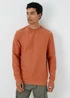 Orange Textured Crew Neck Sweatshirt - S Image 1