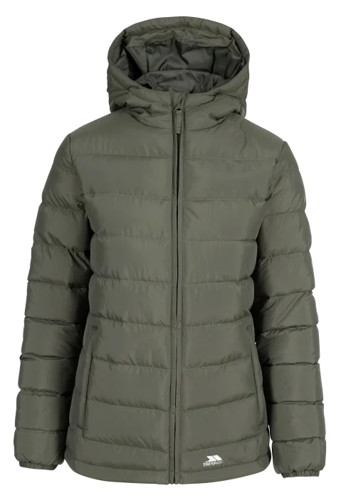 Trespass Elegant Khaki Padded Jacket - S Image 1