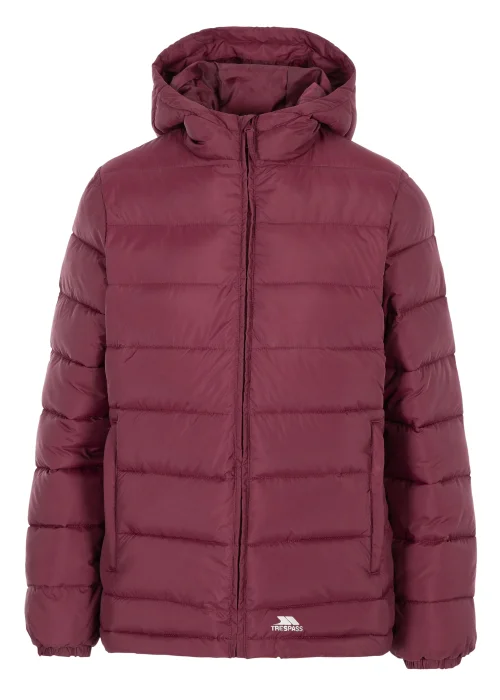 Trespass Elegant Burgundy Padded Jacket - S Image 1