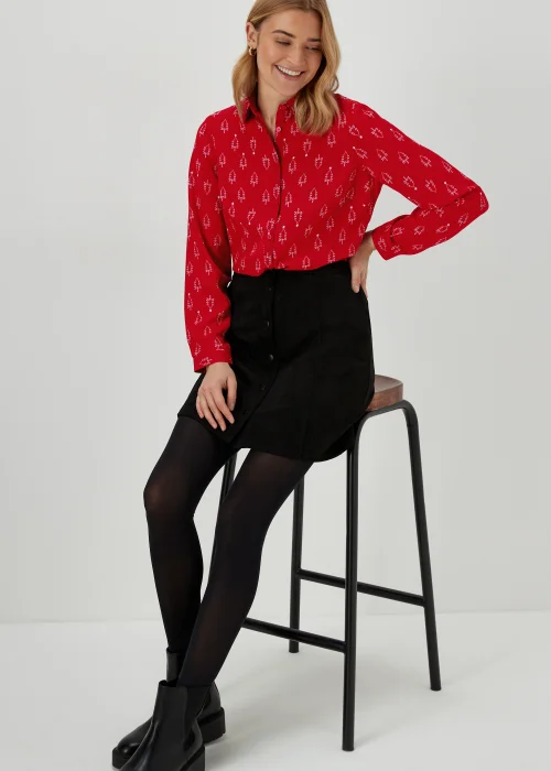 Red Christmas Tree Shirt - 8 Image 4