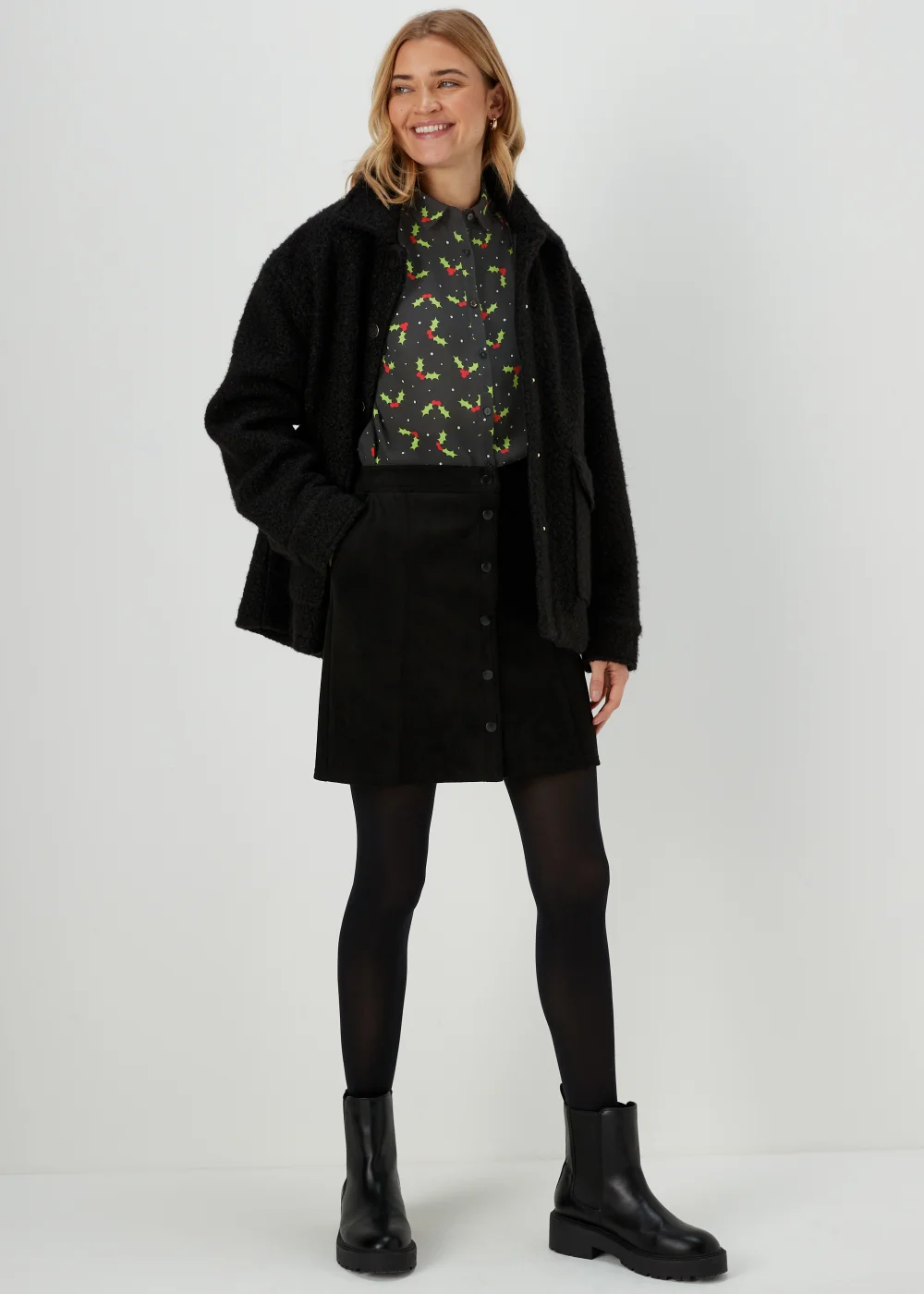 Black Christmas Holly Shirt - 8 Image 4