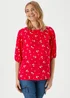 Red Christmas Robin Print Box Top - Size 8 Image 1