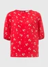 Red Christmas Robin Print Box Top - Size 8 Image 5