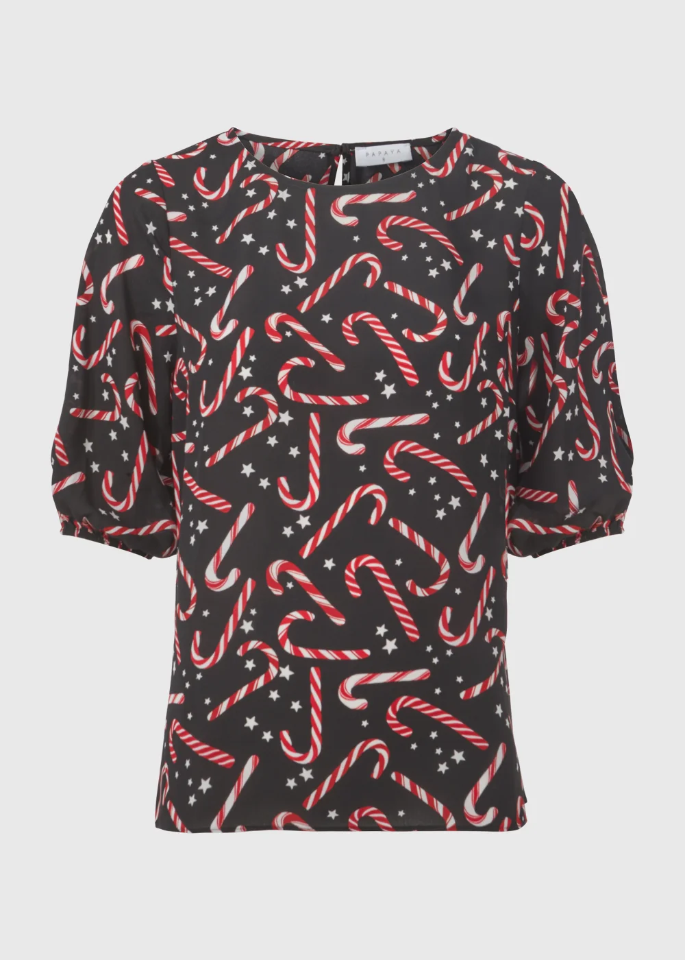 Black Christmas Candy Cane Box Top - 8 Image 5