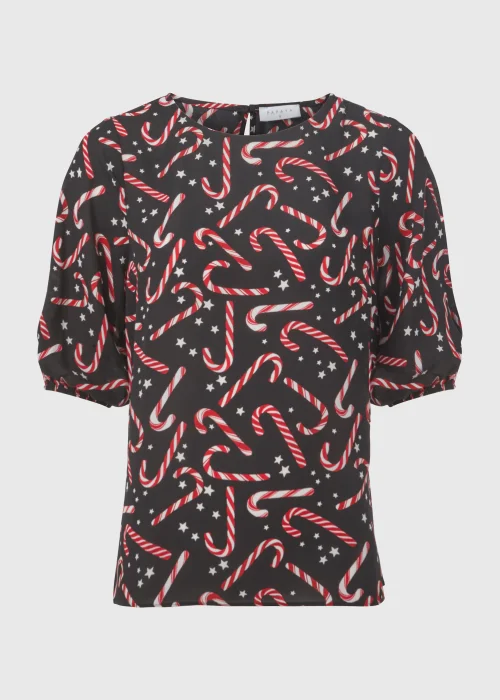 Black Christmas Candy Cane Box Top - 8 Image 5