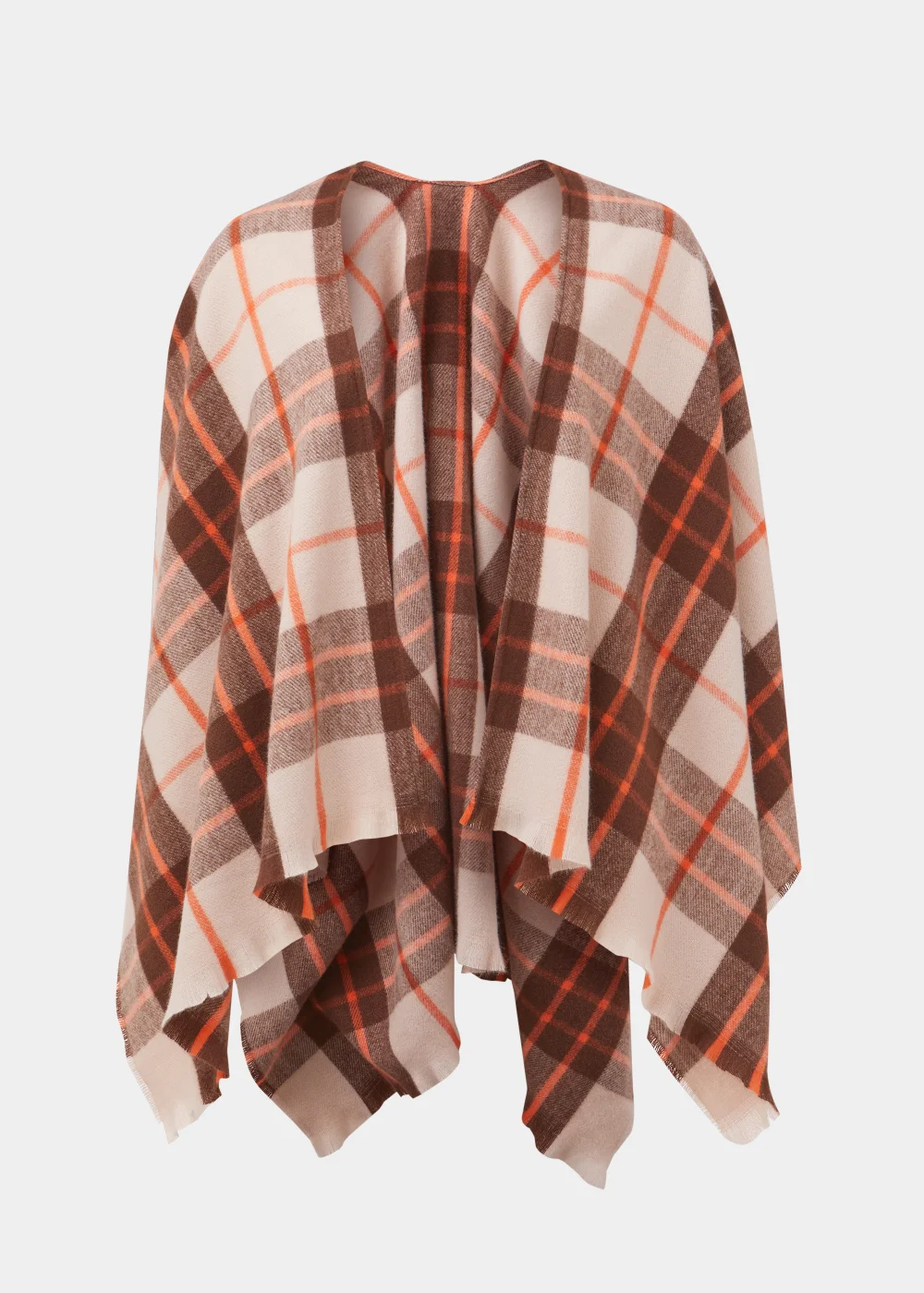 Multicoloured Check Shawl - One Size Image 4